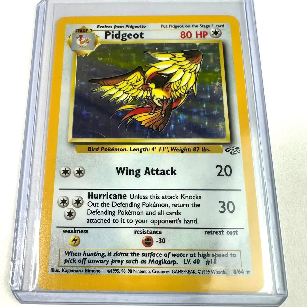 Pokemon TCG Pidgeot 8/64 Jungle Set Unlimited Holo Rare Excellent Condition